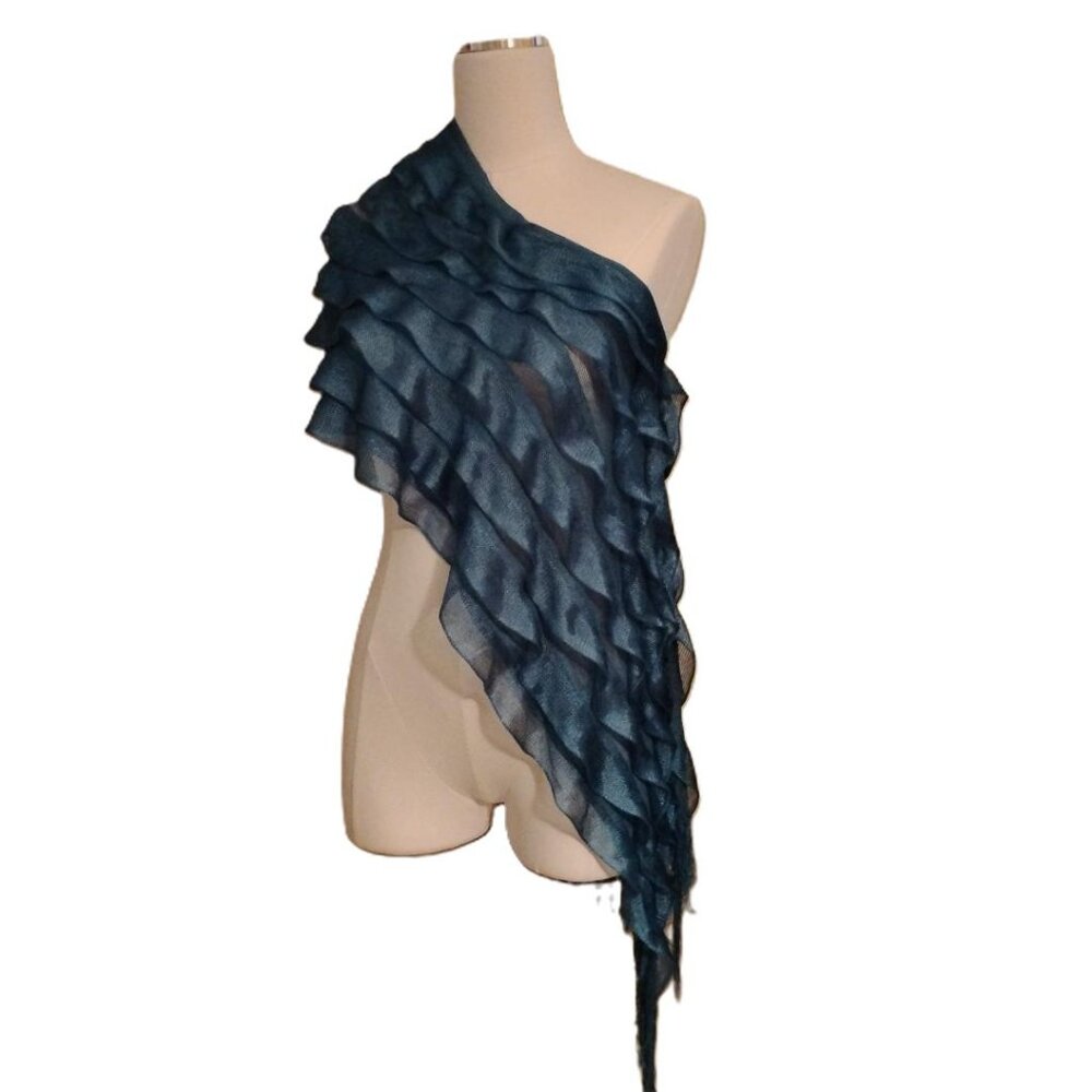 STOLE TOP- ONE SIZES- LIKE NEW-TEAL COLOR